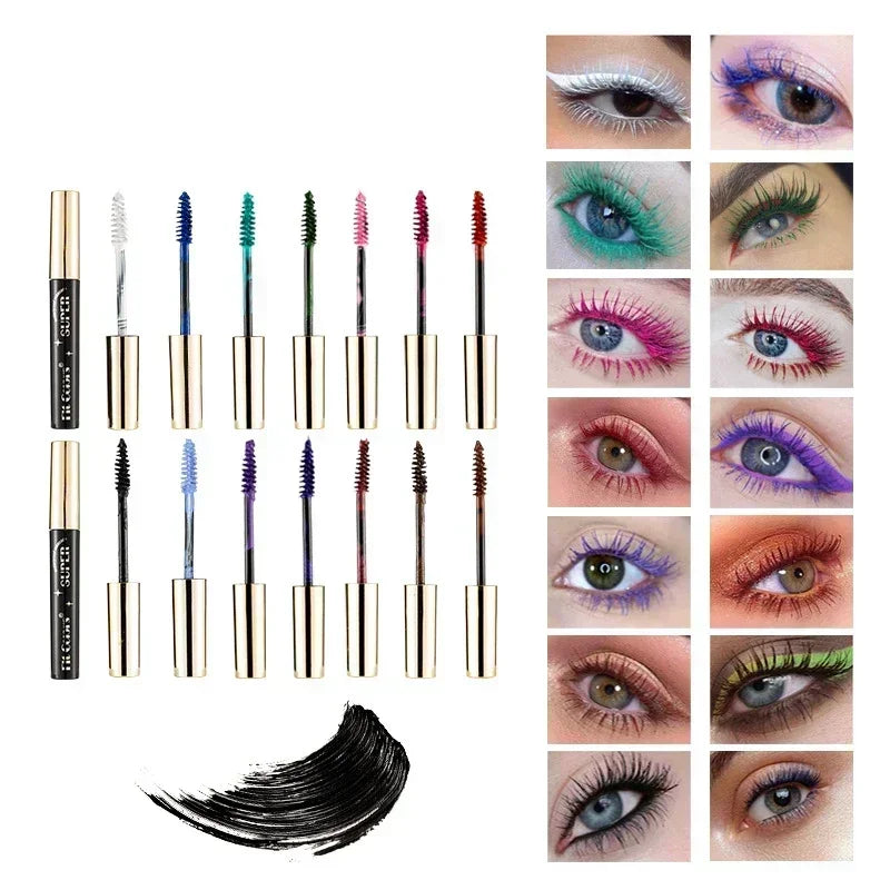 5D Silk Fiber Waterproof Mascara - 14 Colors Thick Lengthening