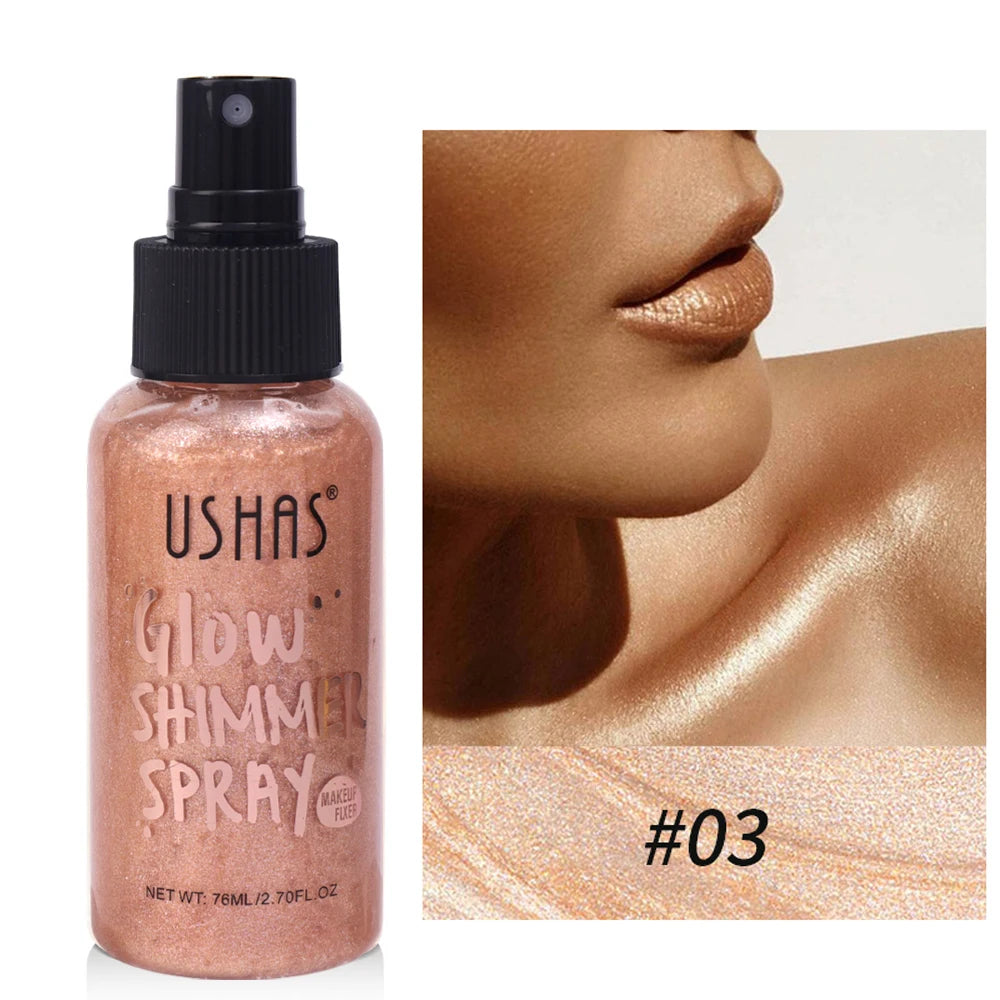 Liquid Bronzer Highlighter Setting Spray Illuminating Shimmer Lasting Contouring Brighten Face Glow Highlighter Makeup Cosmetics
