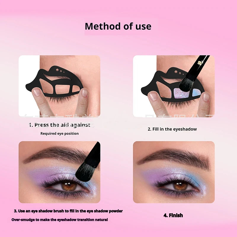 2pcs Silicone Eye Makeup Stencil Set Eyeshadow Auxiliary Tools for Novices Eyebrow & Under-Eye Liner Template Makeup Accessories