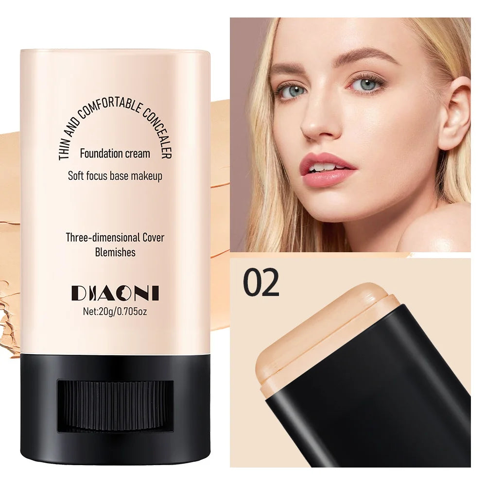 Lazy Foundation Stick, Natural, Hydrated and Refreshing, Light Makeup, Non-drying Concealer Foundation Stick