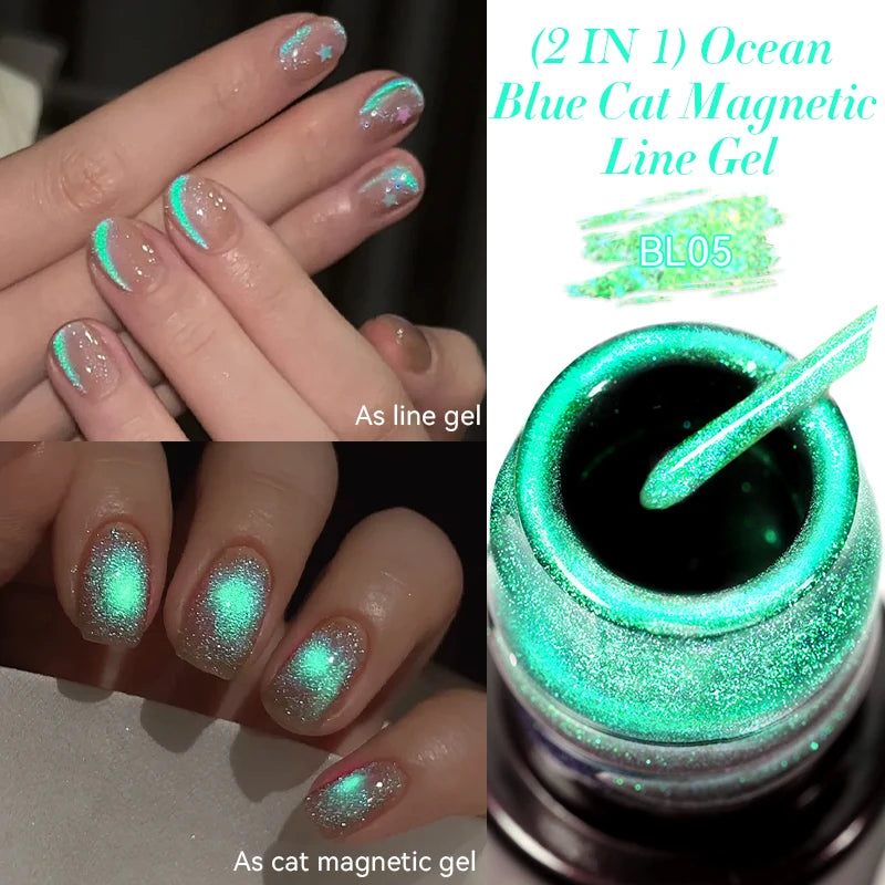LILYCUTE 5ml Super Bright Metallic Painting Liner Gel Nail Polish UV LED Painting Gel Nail Art Drawing Stripe Pull Line UV Gel