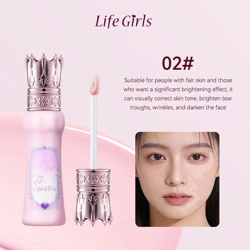 Hua Yin Ji Brightening Concealer, a fair-skinned girl's tender pink look, natural nude makeup, and a natural look,flowers