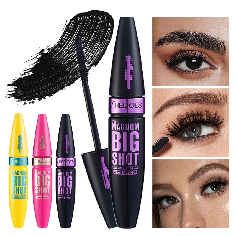 Black Waterproof Lengthening Mascara - Thick Long Lasting Black