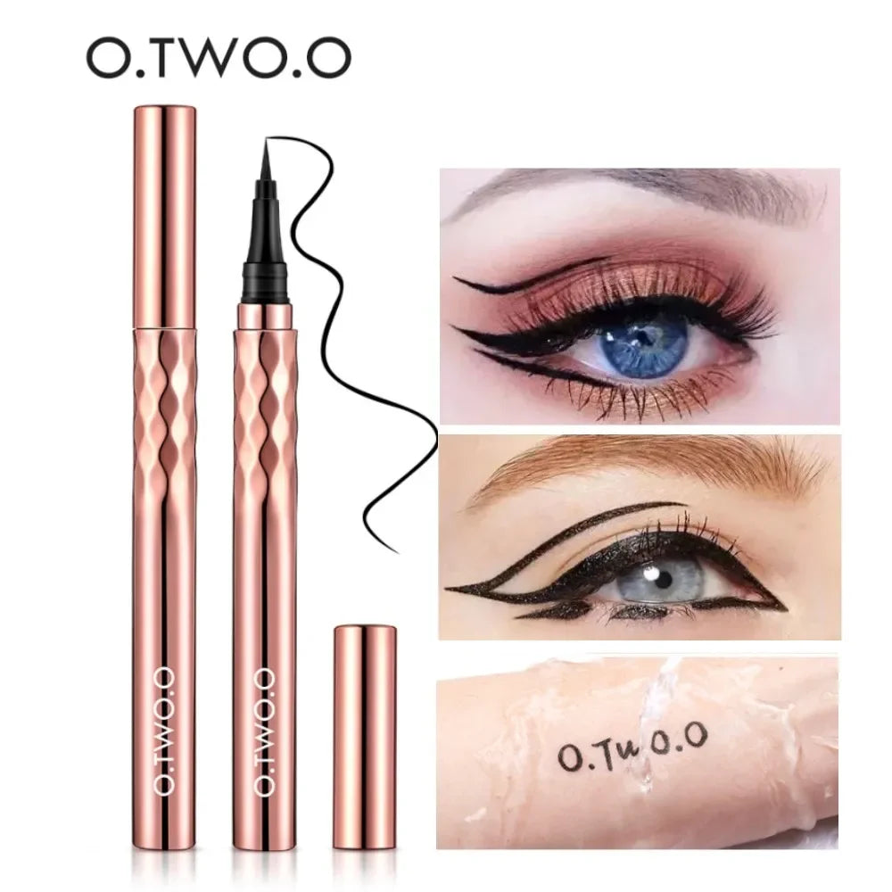 O.TWO.O Slim Liquid Eyeliner - Black Waterproof Long Lasting