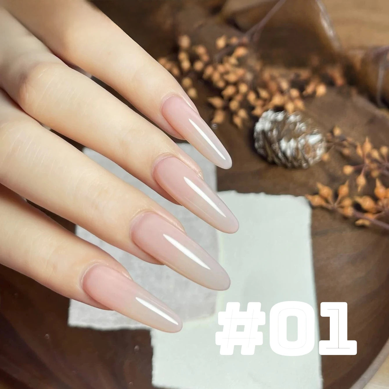 MIANEL  12ML Japanese Style Fairy Gel Nail Polish White Pink Nude Color Ice Clear Nail Polish Pink Nails Summer Nails 1-24pcs