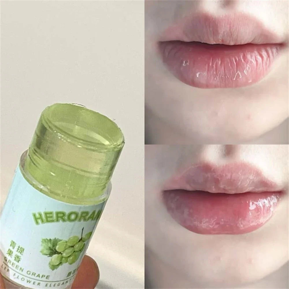 Transparent Coconut Fruit Lip Balm Lip Care Moisturizing Fade Fine Lines Jelly Lip Gloss Lipstick Anti-drying Hydration Makeup