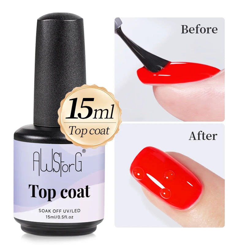 AWStorG 15ML Magic Remover  Fast Nail Gel Polish Clean UV Soak Off Semi Permanent Varnish Nail Art Removal Tools Manicur