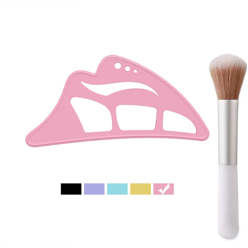 2pcs Silicone Eye Makeup Stencil Set Eyeshadow Auxiliary Tools for Novices Eyebrow & Under-Eye Liner Template Makeup Accessories