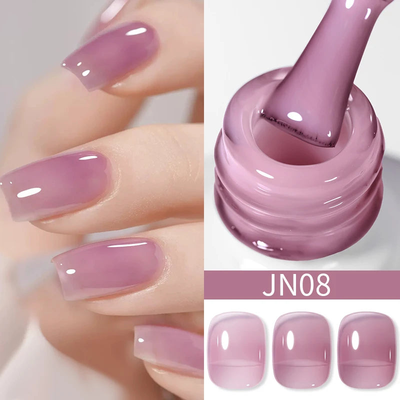 BORN PRETTY 10ml Blood Red Jelly Gel Nail Polish Halloween Nails Art Gel Polish Sheer Translucent Nail Gel for Winter Manicure