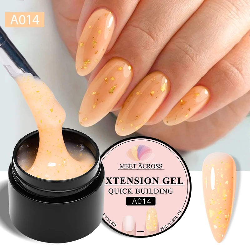 Milky White Nail Extension Gel Clear Nude Building UV Gel For Nails Finger Extensions Form Tips French Nails Manicure Nail Art