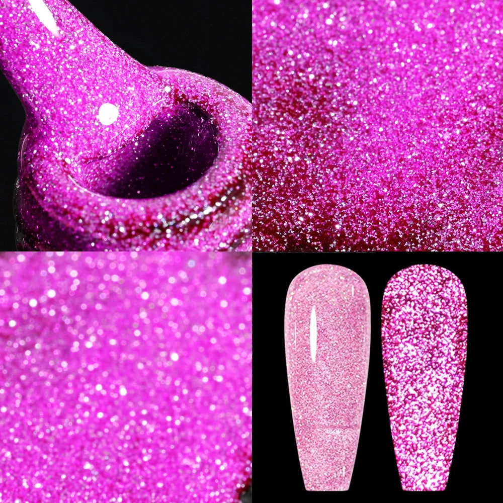 5/7/8/10ml Metallic Gel Gold Mirror Effect Gel Nail Polish French Design Line Flower Drawing Gel Nail UV Soak Off Polish Varni