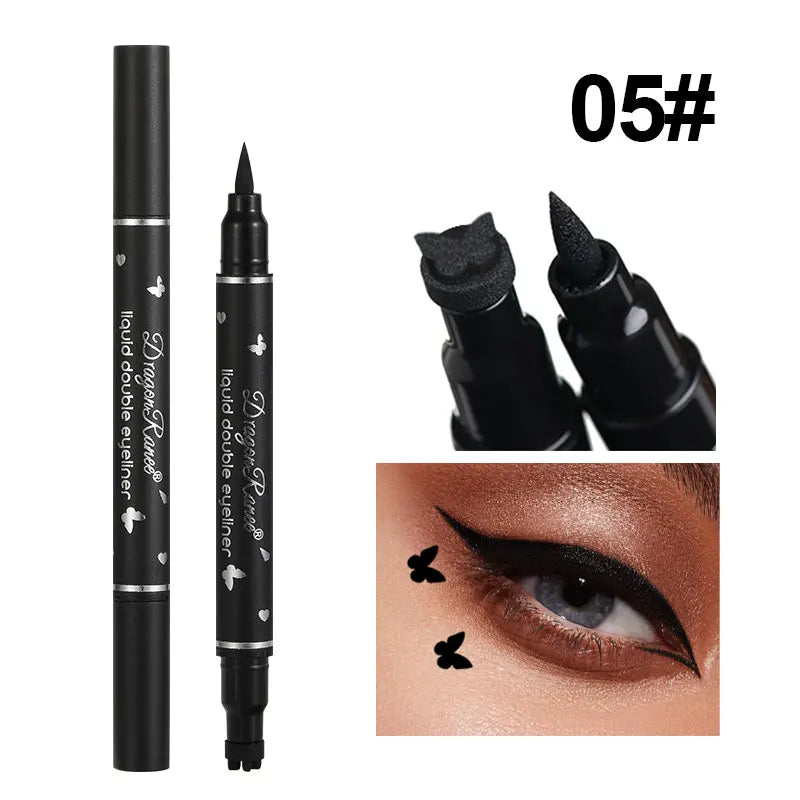 Double-Ended Stamp Liquid Eyeliner - Waterproof & Smudge-Proof