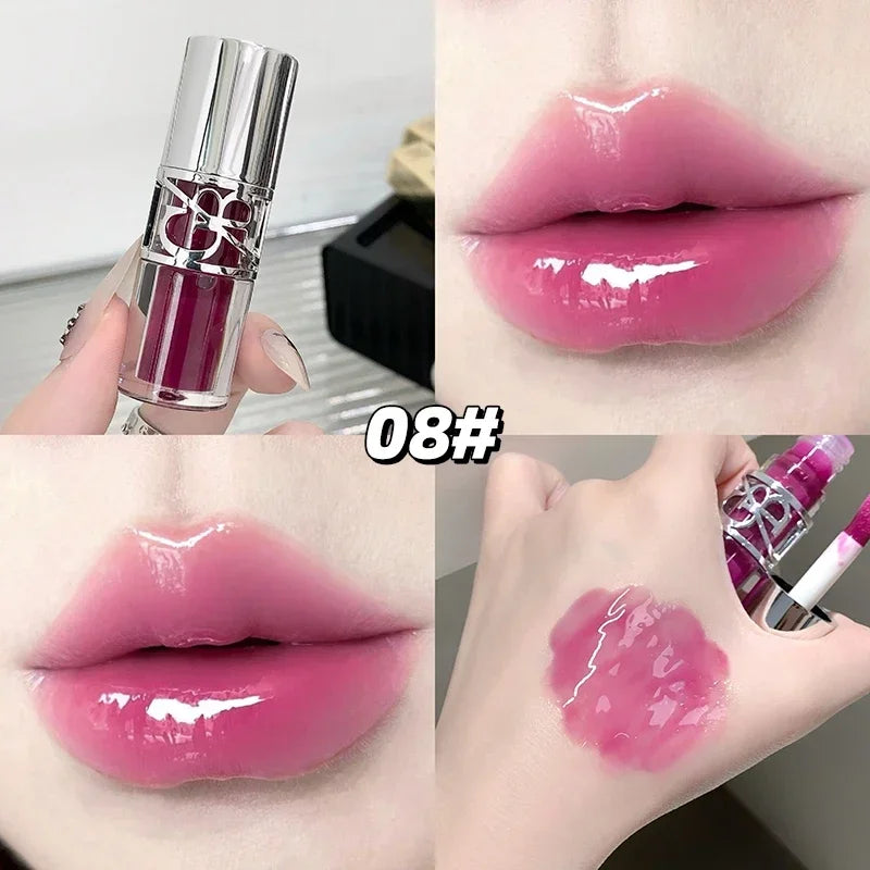 Clear Glass Shine Lip Gloss Mirror Watery Moisturize Plumper Long Lasting Lip Tint Juicy Lip Oil Gloss Stain Makeup