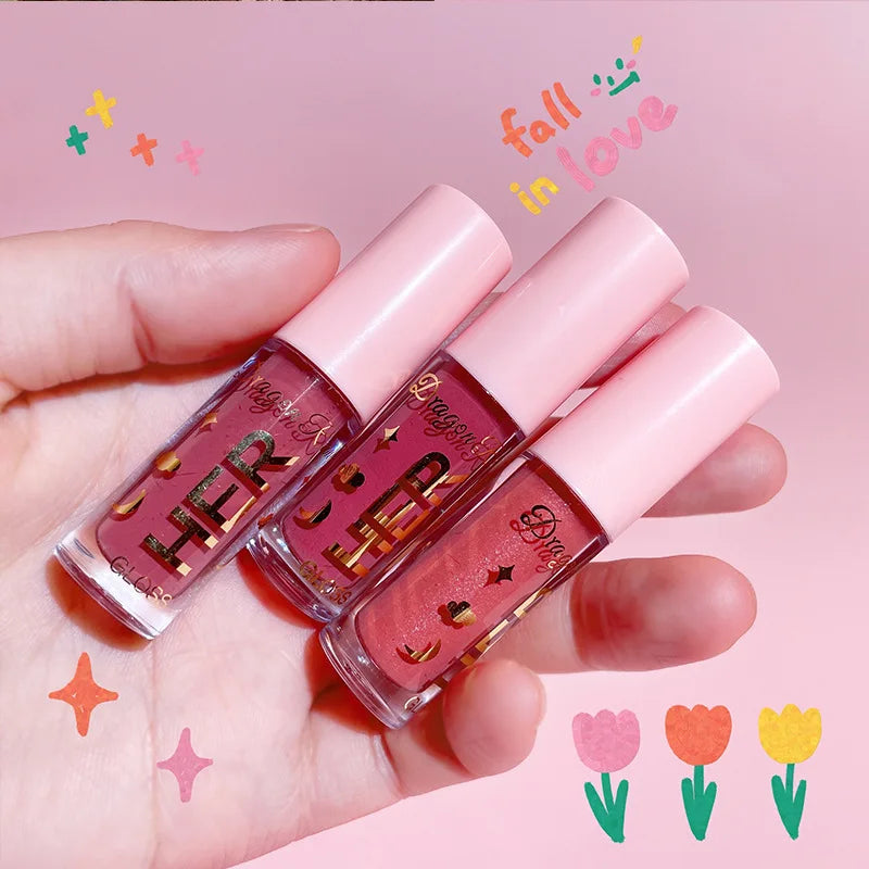 Water Light Lip Gloss Moisturizing Lipstick Jelly Mirror Lip Glaze Crystal Clear Hydrating Lip Plumping Gloss Korean Makeup