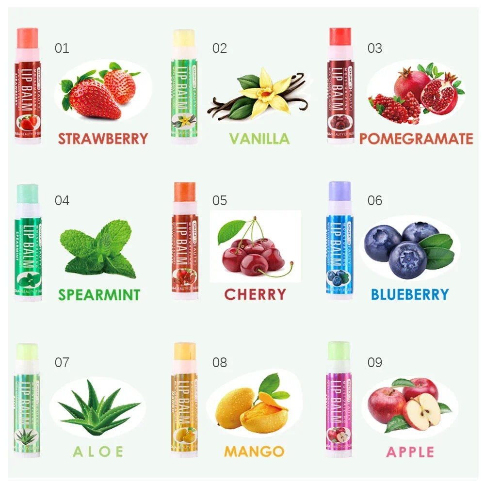 18 Sytle Fruit Lip Balm Lip Oil Moisturizing Clear Anti-Wrinkle Lipstick Long Lasting Hydrating Lipgloss Cosmetic Lip Gloss Care