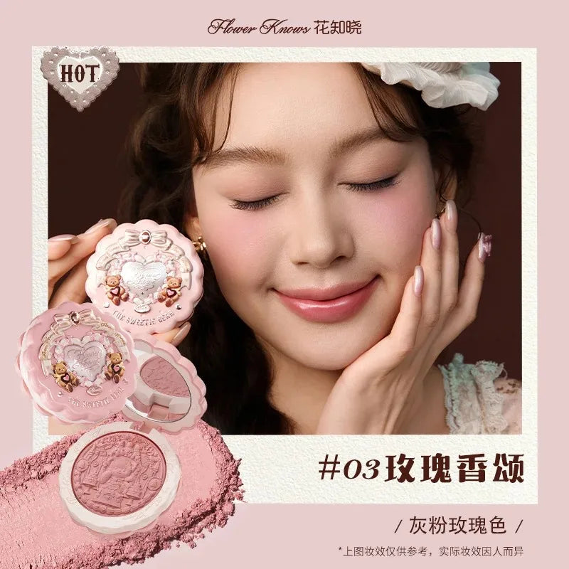 Flower Knows Moonlight Mermaid Cheek Blush Powder Gradient Blusher in Matte Finish Vegan Cruelty Free Private Label Makeup