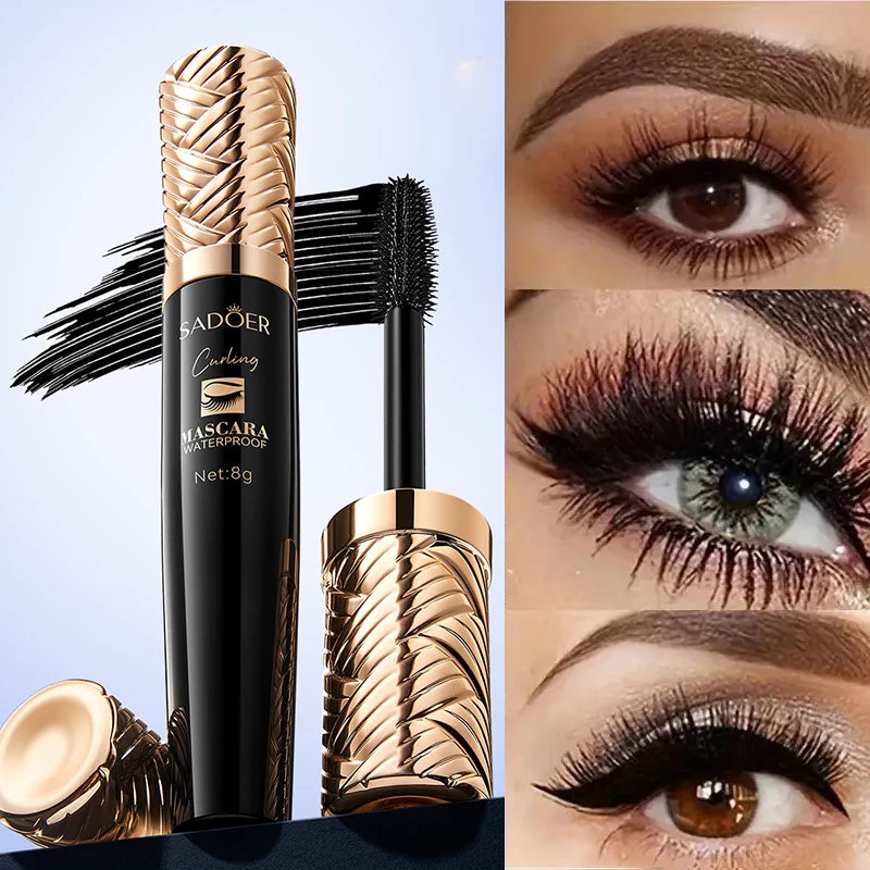 5D Silk Fiber Waterproof Mascara - Black Lengthening & Volumizing