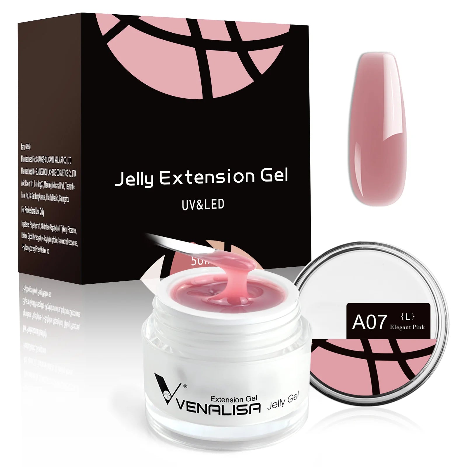 50ml VENALISA Builder UV Contruction Gel Jelly Gel Nude Skin Collection Nail Form Keep Nail C Arc Soak Off UV LED Camouflage Gel