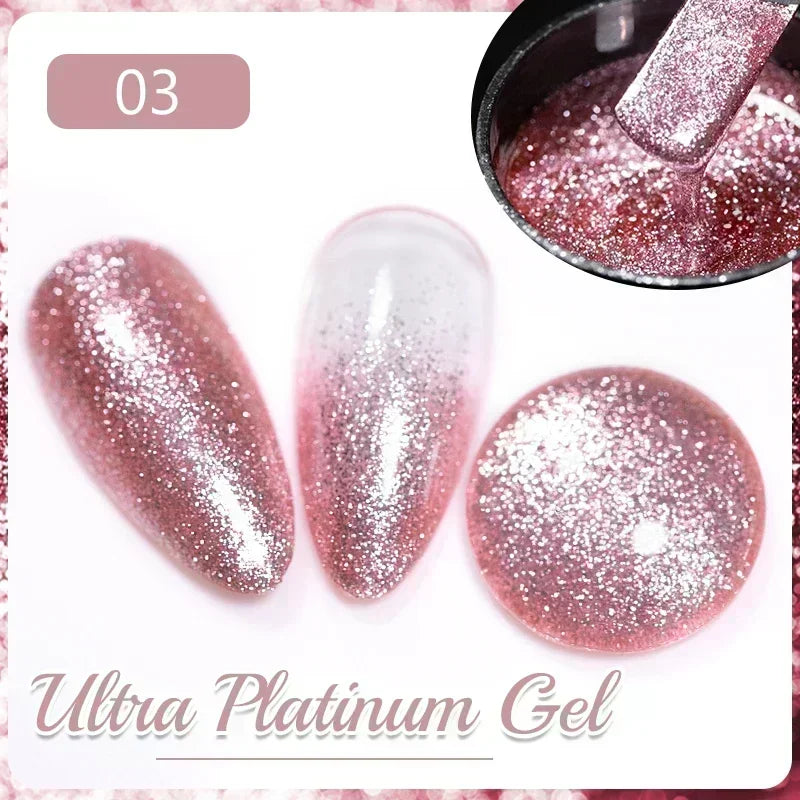 PUENTE 5ml Metallic Painting Liner Gel Polish Bright Mirror Effect Semi-Permanent UV Nail Varnish For Stunning French Nail Art