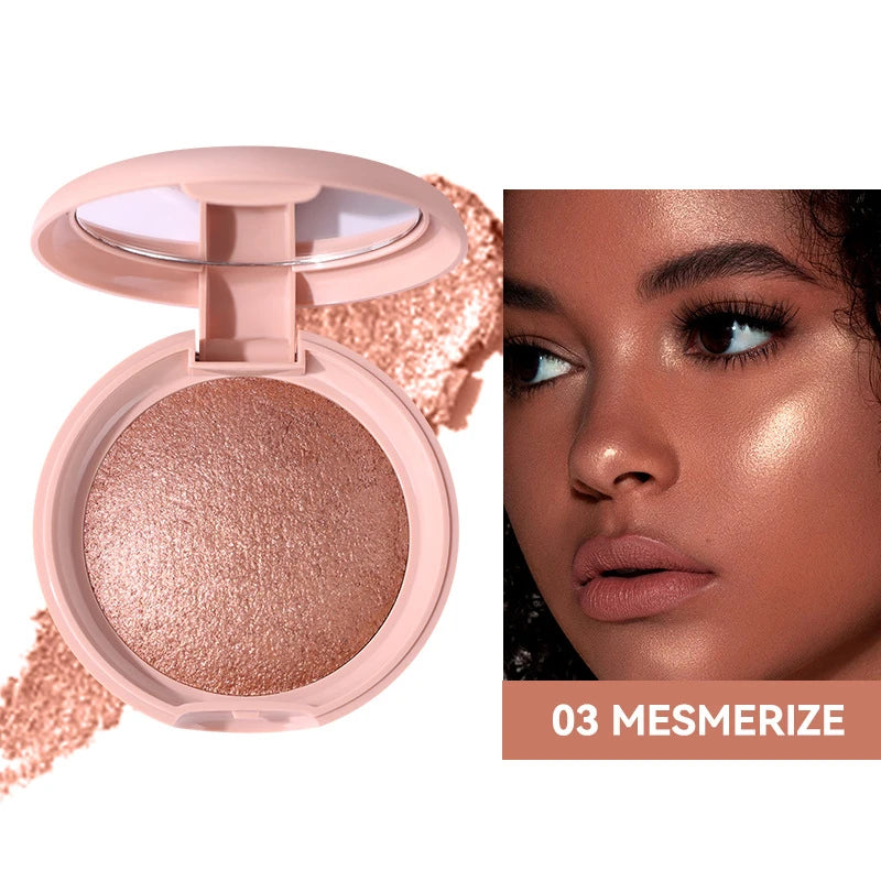 Waterproof Highlighter Powder - Long-Lasting Shimmer Glitter Face Contour Brighten Makeup for Eyes,Cheeks,Body,Hair Cosmetic