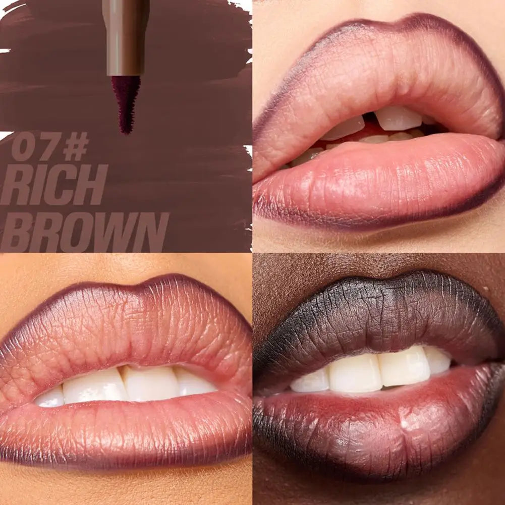 Waterproof Lipliner Pencil Matte Lip Liner Pen Outline Lip Shape High Color Rendering Moisturizing Long-Lasting Cosmetics