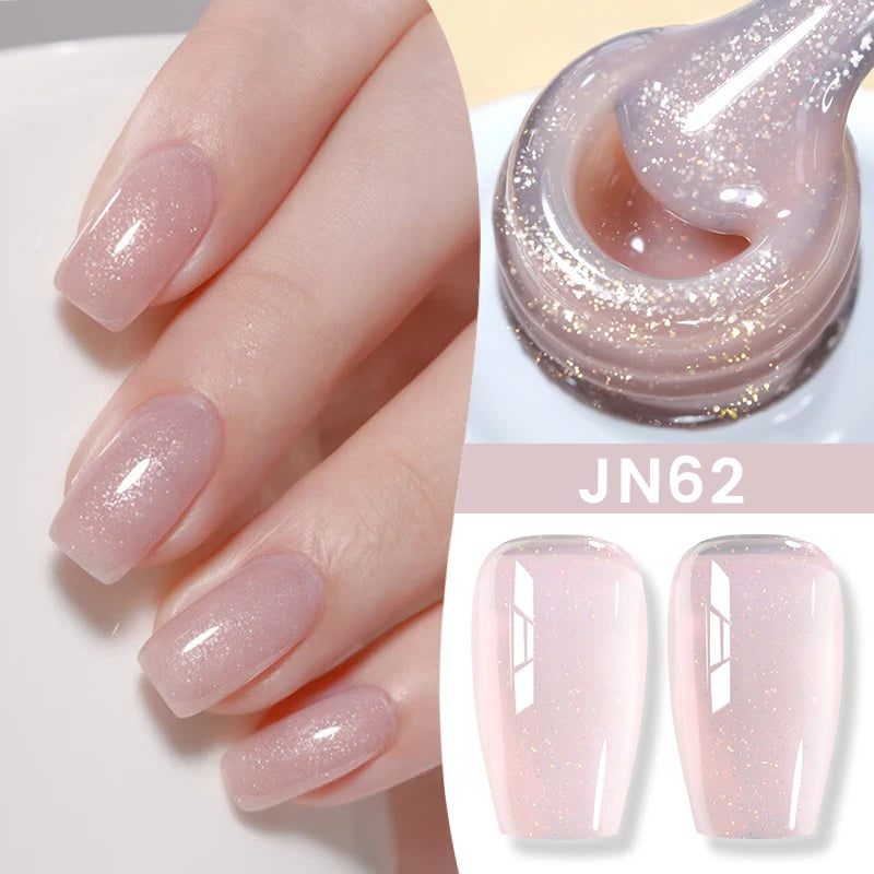 BORN PRETTY 10ml Translucent Color Gel Polish Jelly Nude Autumn Jelly Amber Semi Permanent UV Gel Nail Art Soak Off Gel Varnish