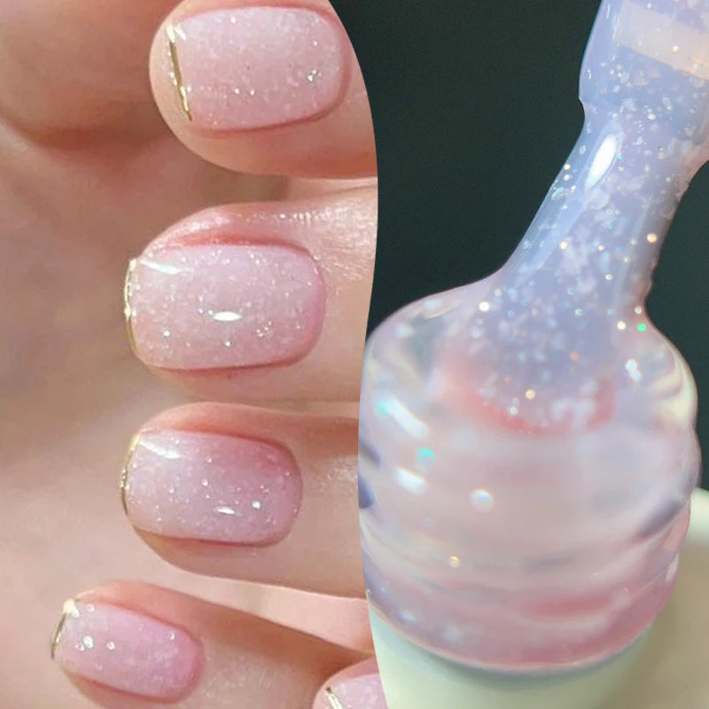 BORN PRETTY 10ml Sliver Carat Mirage Reflective Glitter Gel Nail Polish Sparkling Ultra Shine Soak Off UV Nail Art Gel Varnish
