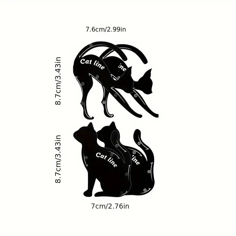 Cat Line Stencils Eye Template Shaper Model Easy to Make up Eyeliner Card for Eye Makeup Tools