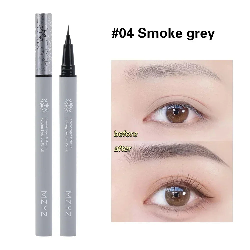 Water Liquid Eyebrow Pencil Waterproof Long Lasting No Blooming Eyeliner Lying Silkworm Ultra Fine Eyebrow Tattoo Pencil Makeup