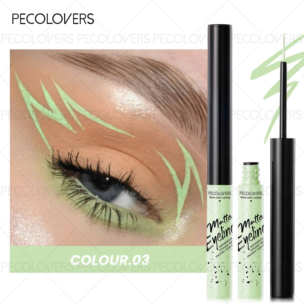 1PC Colorful Liquid Eyeliner, Waterproof, Precise Line, High Color Payoff, Quick Drying, Perfect for Christmas and Holiday Party