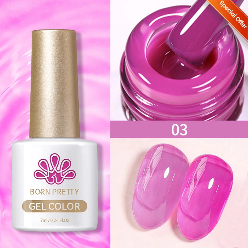BORN PRETTY 10ml Sliver Carat Mirage Reflective Glitter Gel Nail Polish Sparkling Ultra Shine Soak Off UV Nail Art Gel Varnish