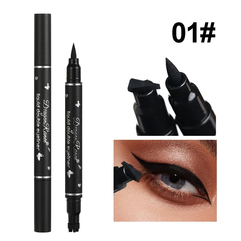 Double-Ended Stamp Liquid Eyeliner - Waterproof & Smudge-Proof