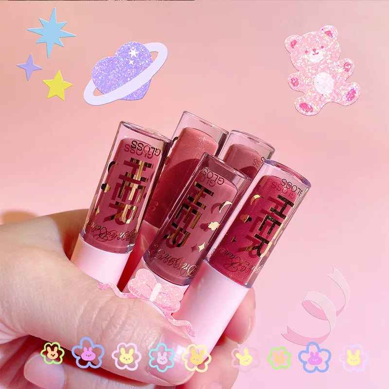 Water Light Lip Gloss Moisturizing Lipstick Jelly Mirror Lip Glaze Crystal Clear Hydrating Lip Plumping Gloss Korean Makeup