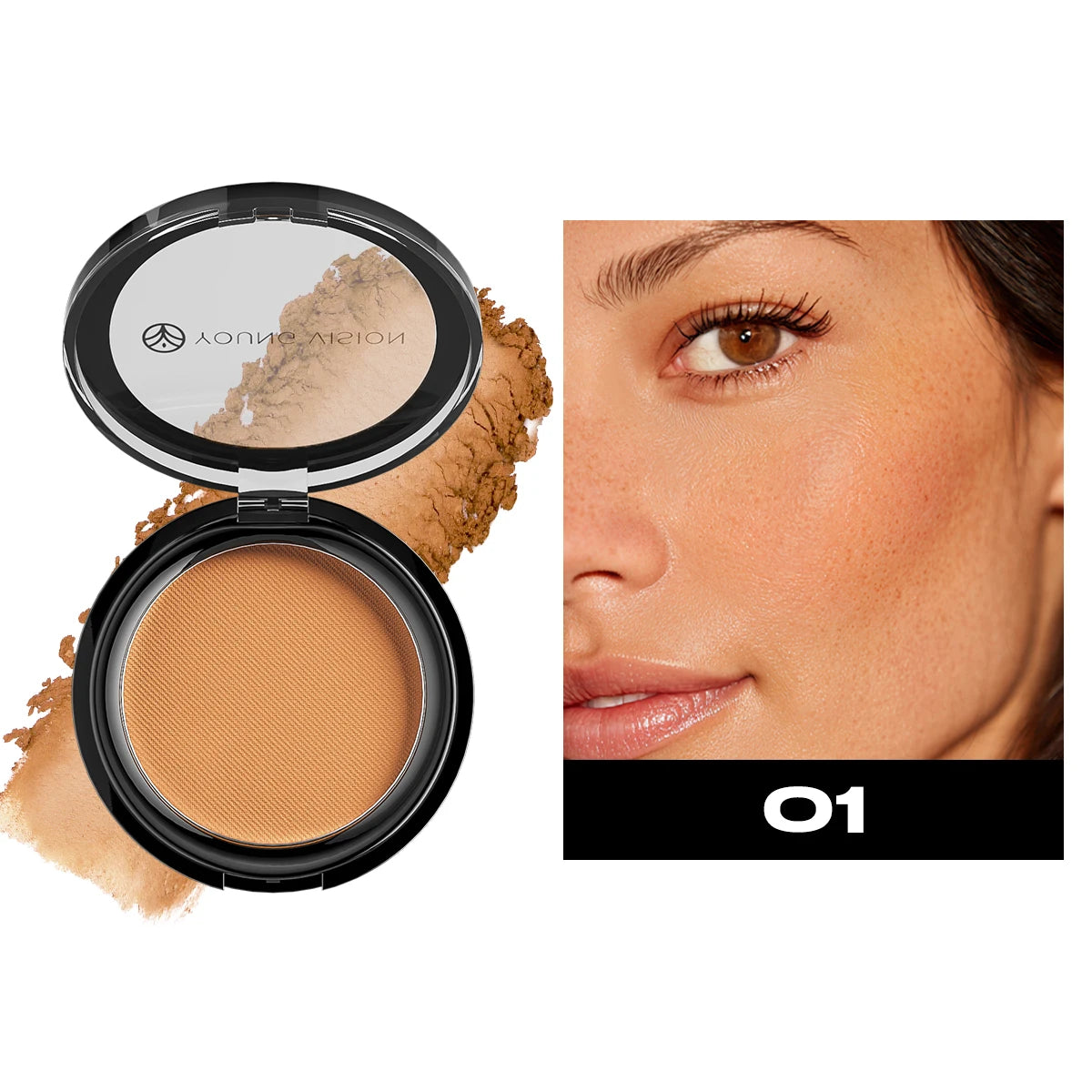 Woman makeup 6-Color Matte Bronze Powder Velvety Smooth Natural Setting Powder Makeup