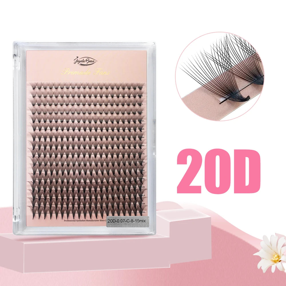 Goddess Premade Volume Fans 4D 5D 6D 7D 8D 10D 12D 14D 16D 20D Individual Lashes Extension Pointy Stem 320 Fans  Faux Mink