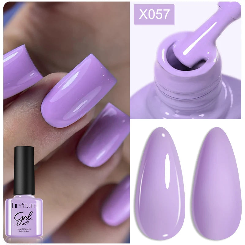 LILYCUTE 7ml Fruit Grape Purple Cat Magnetic Gel Nail Polish Vernis Semi Permanent Soak Off Colorful Gel Polish Nails Supplies