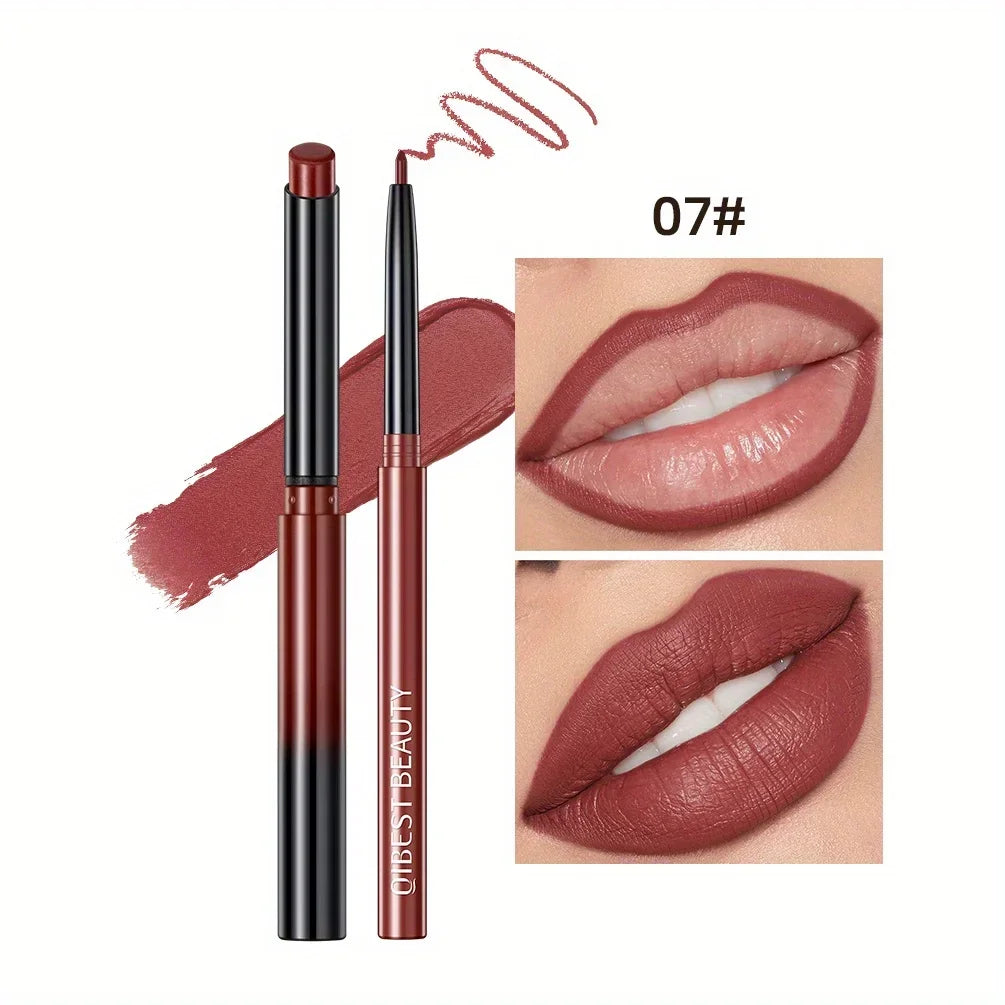 1PC matte lipliner, durable waterproof, sweat resistant, easy to color, fadeless lip gloss, essential for beauty