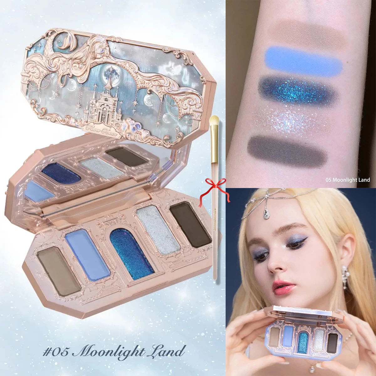 Flower Knows Swan Ballet 6-Color Eyeshadow Palette