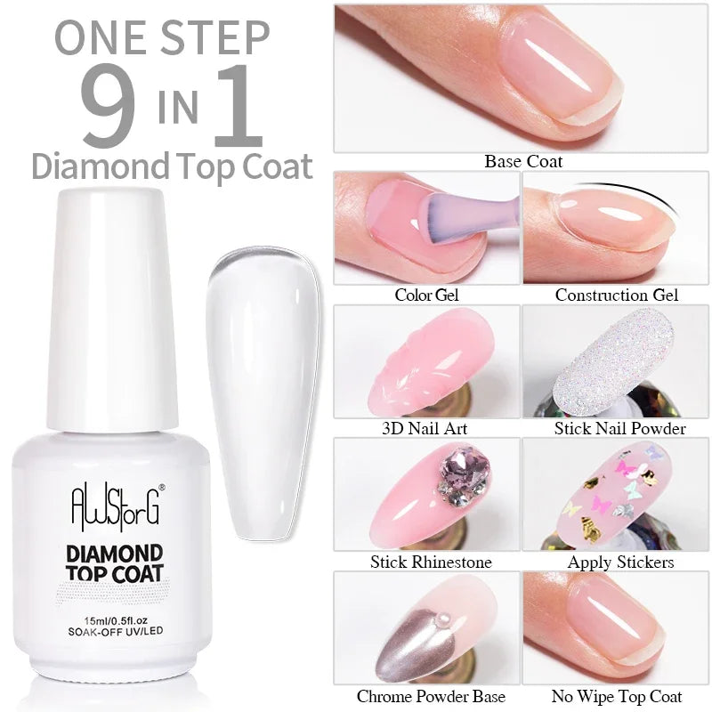AWStorG 15ML Magic Remover  Fast Nail Gel Polish Clean UV Soak Off Semi Permanent Varnish Nail Art Removal Tools Manicur