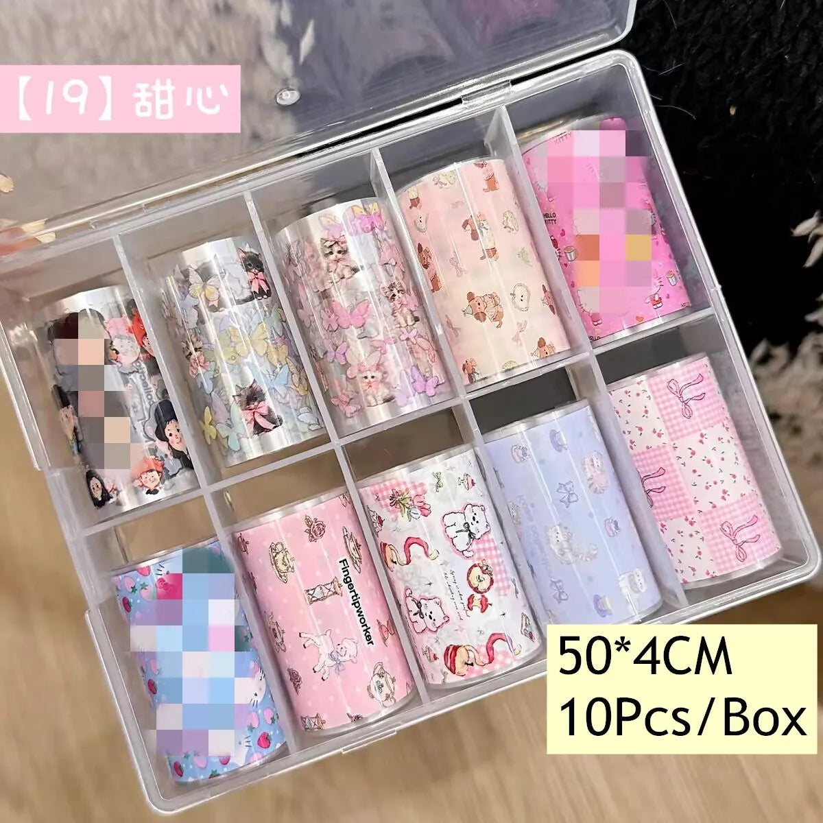 10Rolls Plaid Thousand-Bird Bow  Stars Nail Foils Transfer Paper  Nail Art Stickers  Manicure Set Decal  Nails Decoration