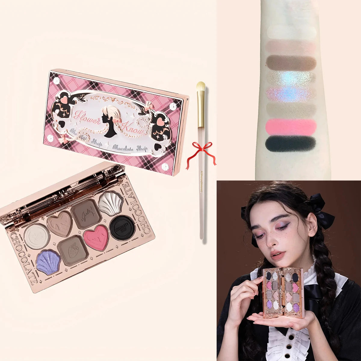 Flower Knows Swan Ballet 6-Color Eyeshadow Palette