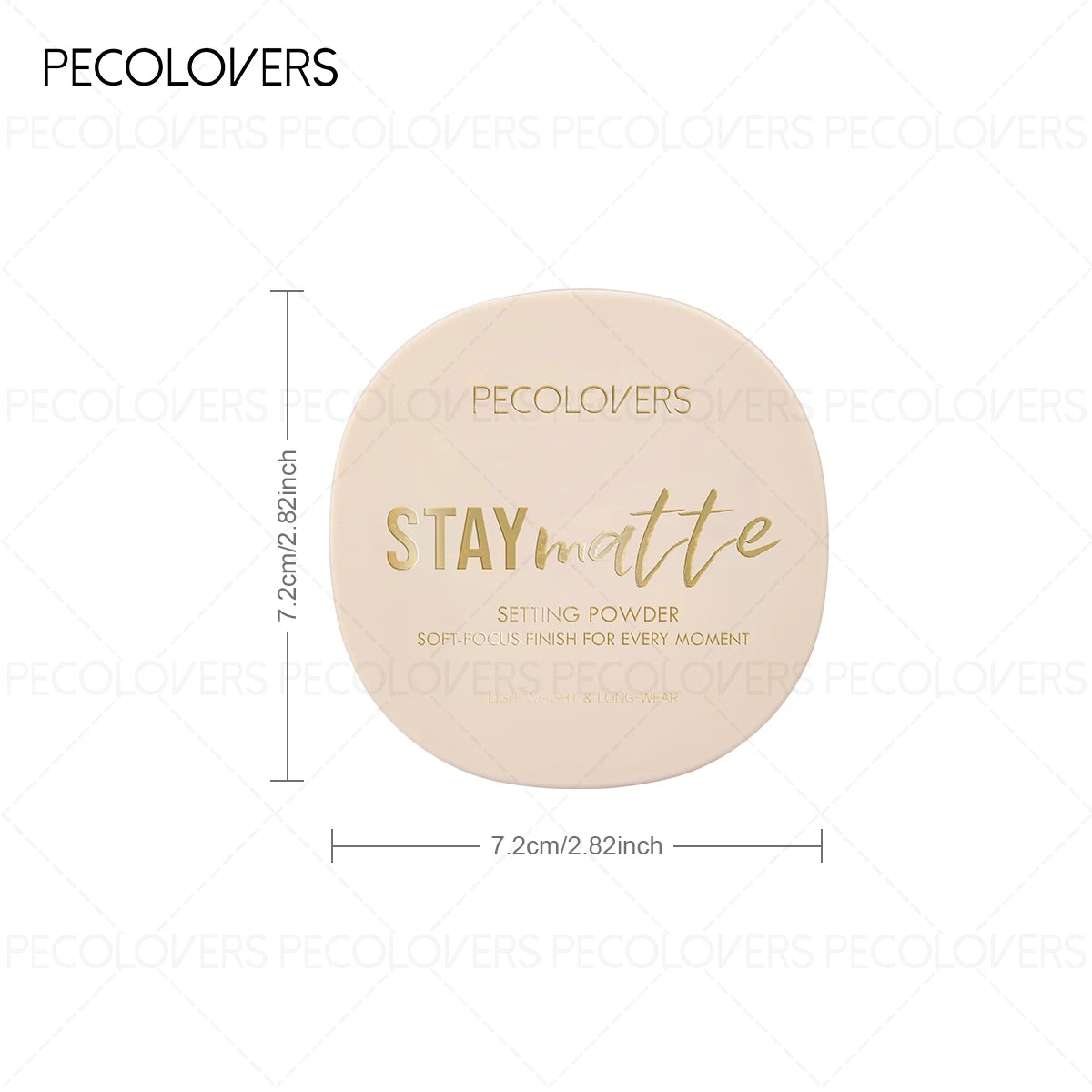 Pressed Powder Foundation, Waterproof, Matte Finish, Full Coverage, Non-Sticky, for All Skin Types, Light to Medium Tone