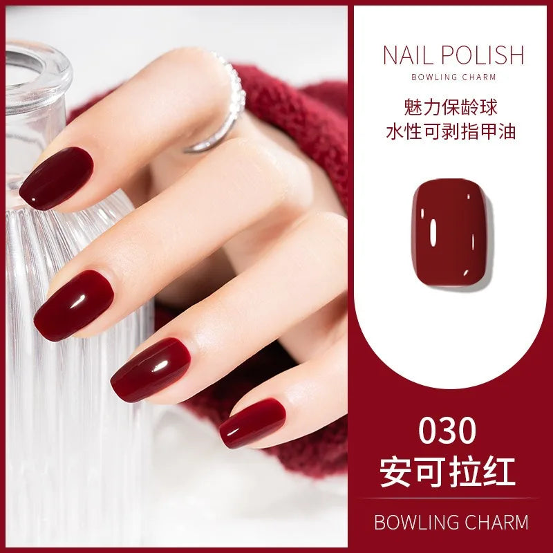 40 Colors New Nail Polish for Summer Water-based Quick Drying Tearable Nail Art Semipermanent Monochrome No Baking Lamp Varnish
