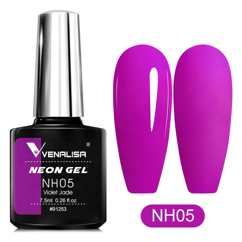 VENALISA Summer Neon Color Beauty Nail Gel Polish Bright Nail Art Salon Lacquer Soak off UV LED Fluorescence Gel Nail Varnish