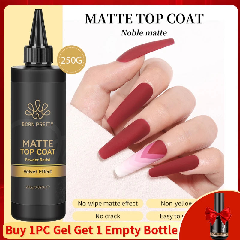 BORN PRETTY 250g Milky White Jelly Nude Gel Nail Polish Refilled Package Translucent Clear Semi Permanent Soak Off UV Gel