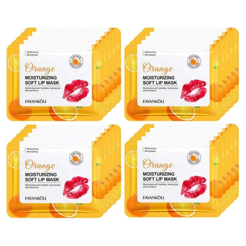 5/10/20pcs Fruit Crystal Collagen Lip Mask Hydrating Lips Moisturizer Plump Cherry Strawberry Lip Patches Lips Plumper Skin Care