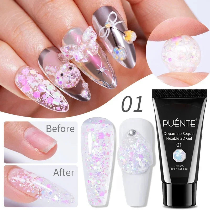 PUENTE Fruit Series Cat Magnetic Gel Nail Polish Summer Green Purple Pink Cat Eye Nail Gel Soak Off UV Semi-Permanent Varnish