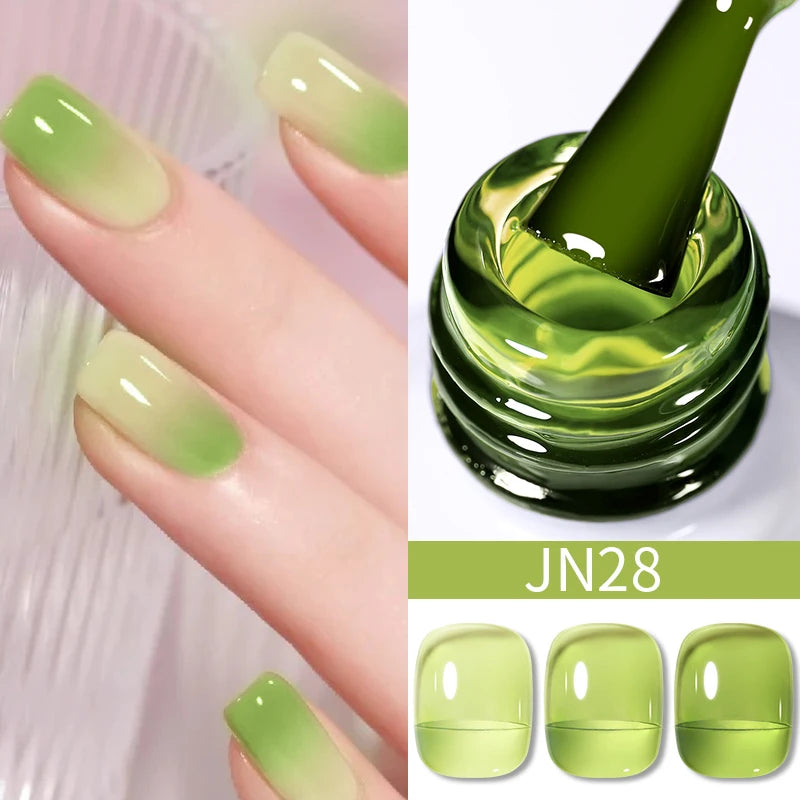 BORN PRETTY 10ml Blood Red Jelly Gel Nail Polish Halloween Nails Art Gel Polish Sheer Translucent Nail Gel for Winter Manicure