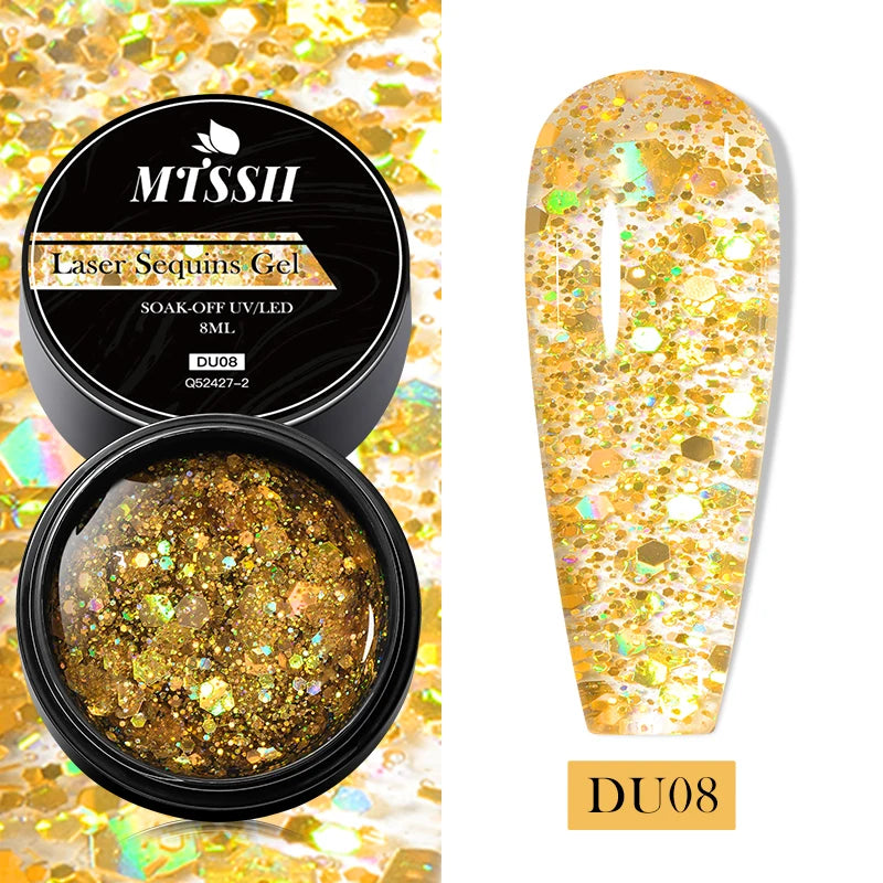 Mtssii 8ml Metallic Painting Nail Gel Polish Gold Silver Creative Elastic Nail Gel for PaintingDrawing Magic Mirror Gel Varnish
