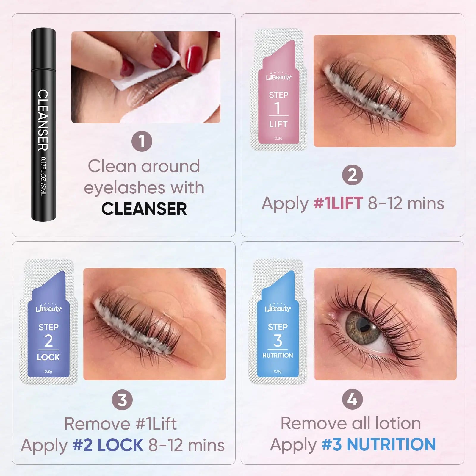 Libeauty Brow Lamination and Lash Lift Kit - 20 Individual Sachets